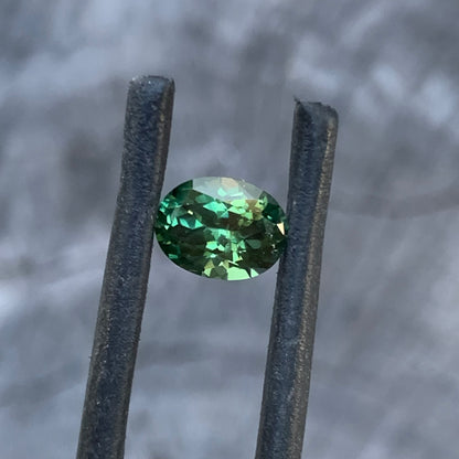 1.24ct green Australian sapphire, oval cut
