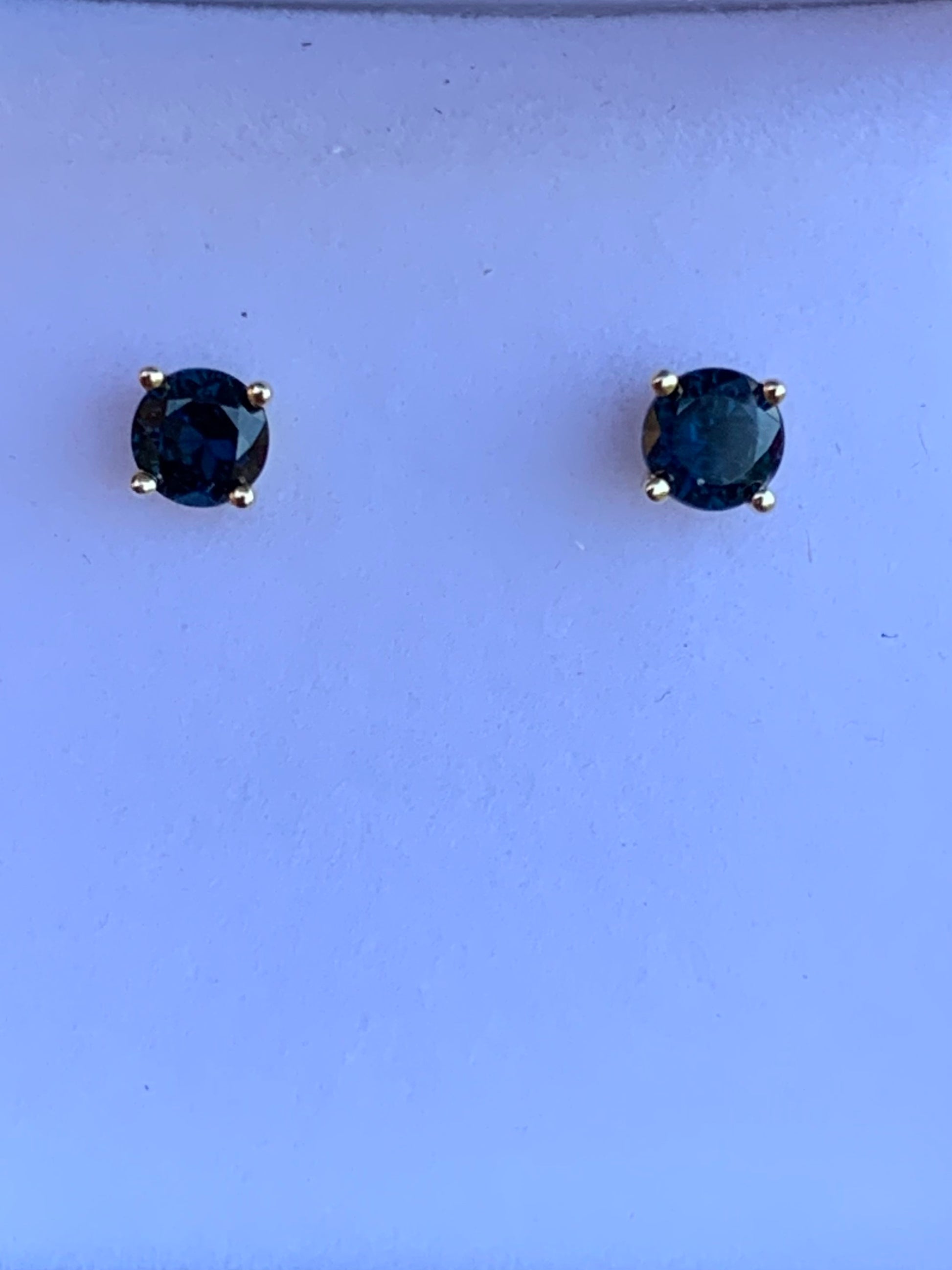 Blue Australian Sapphire Earrings