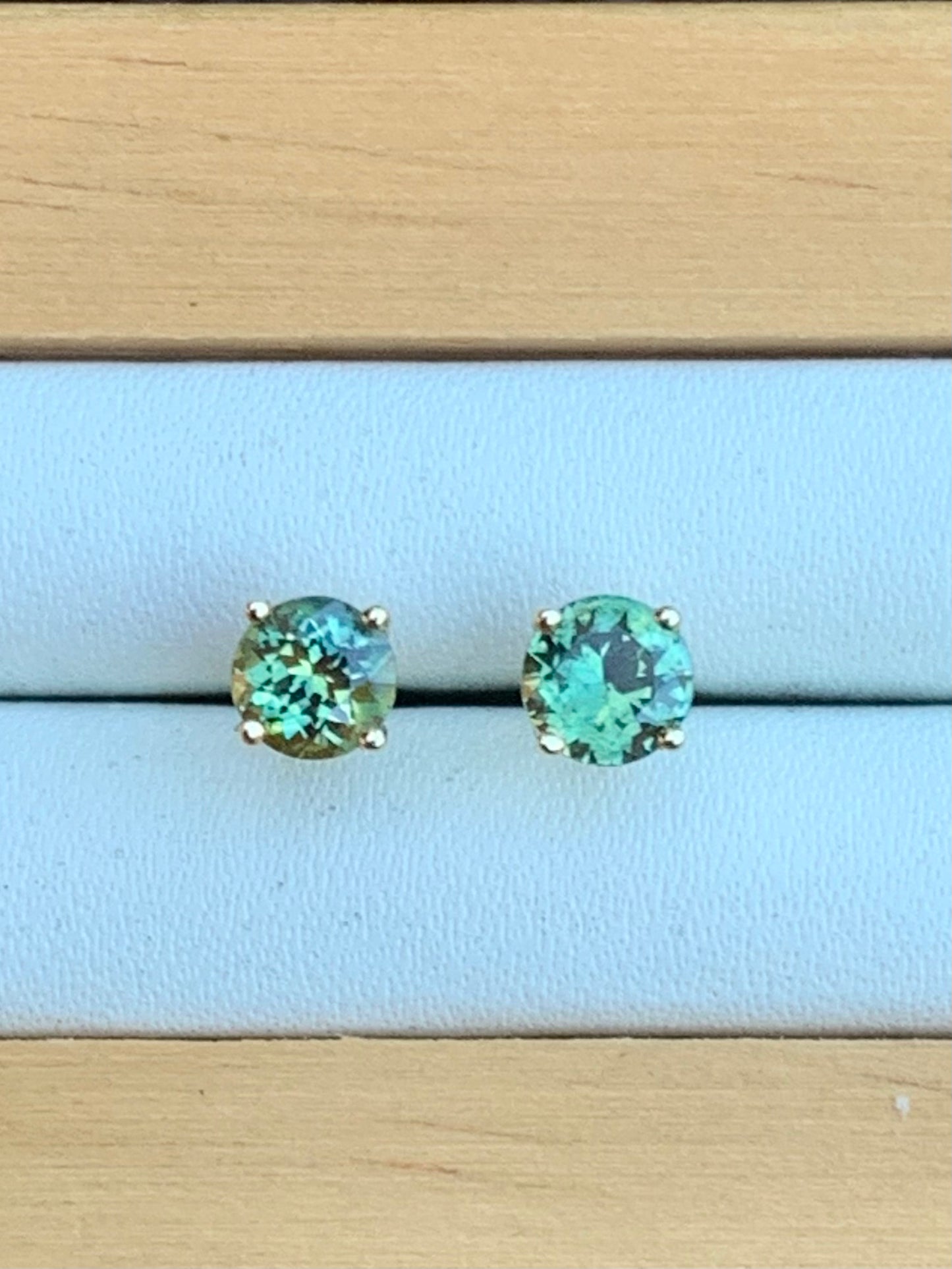 Australian Parti Sapphire Stud Earrings