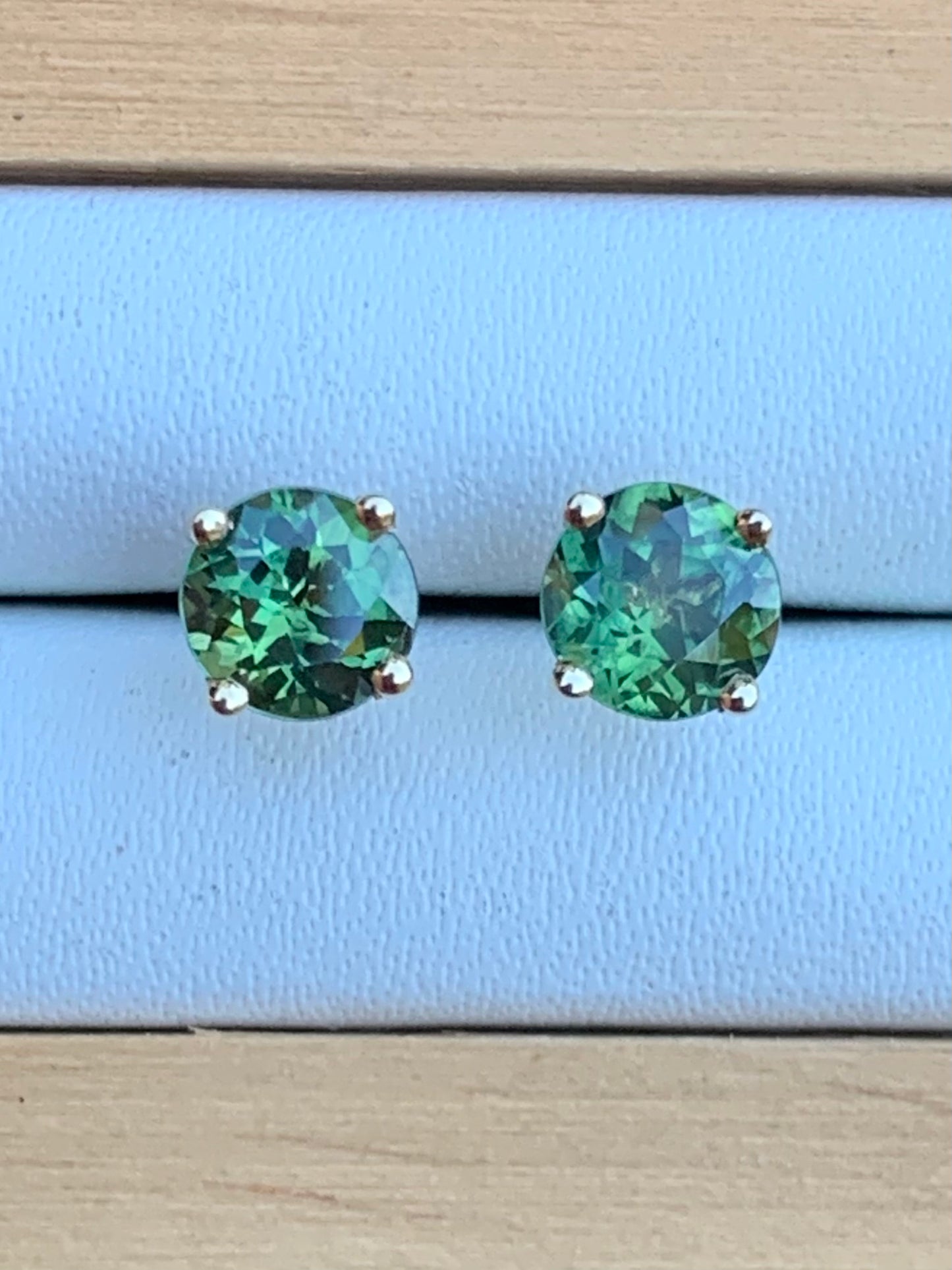 Australian Sapphire Gold Stud Earrings