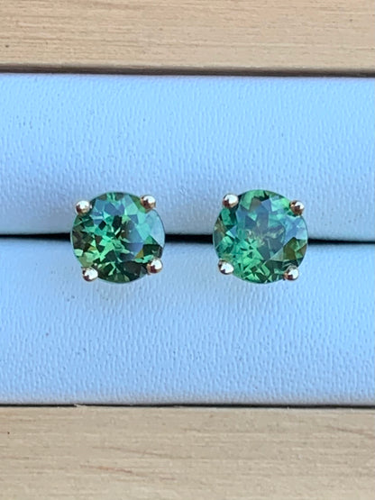 Australian Sapphire Gold Stud Earrings