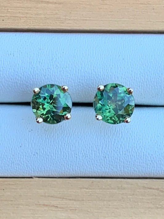 Australian Sapphire Gold Stud Earrings