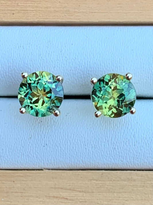 Australian Parti Sapphire Stud Earrings