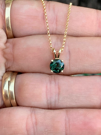 Teal Australian Sapphire Pendant