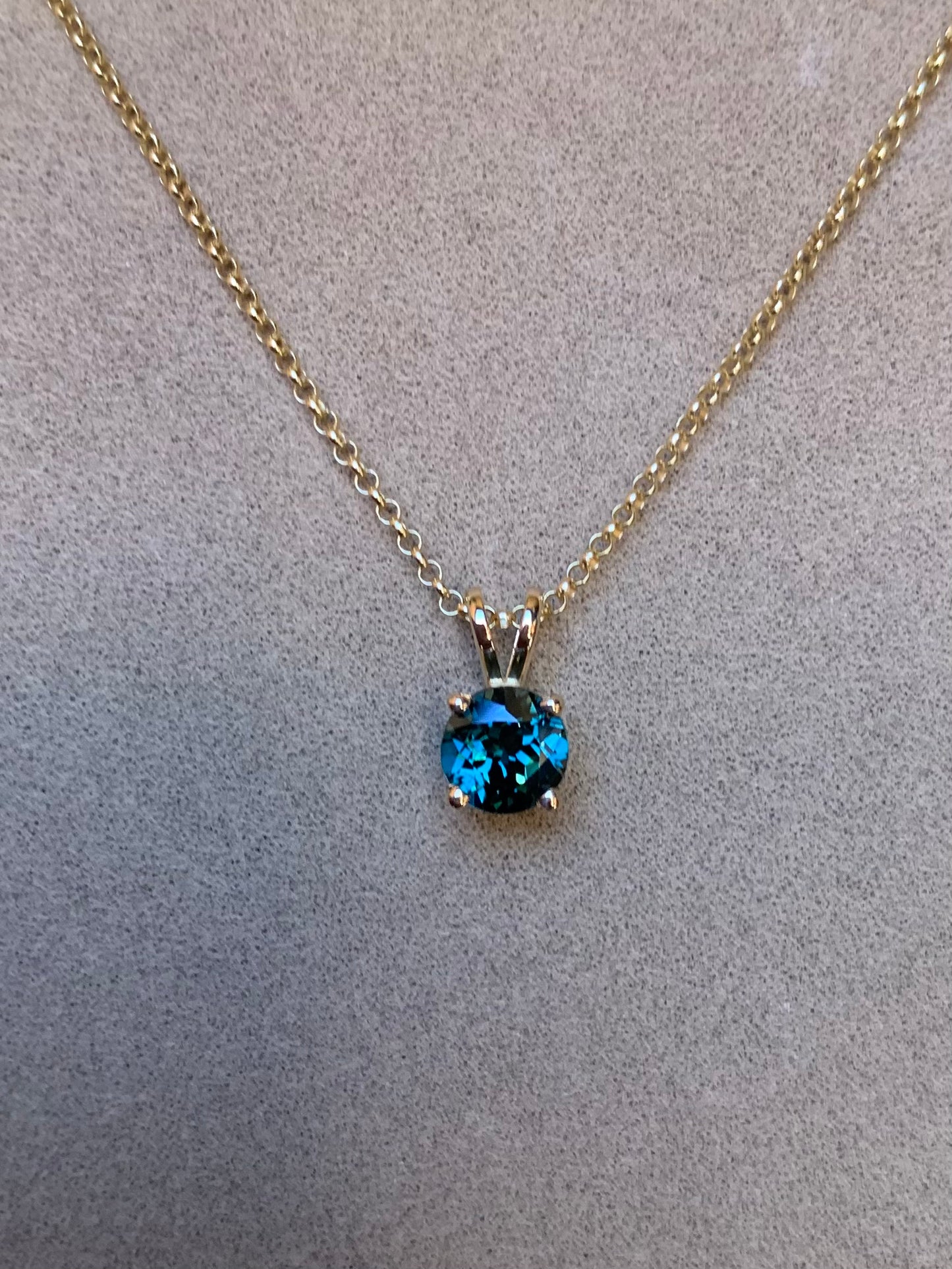 Gold Australian Sapphire Necklace
