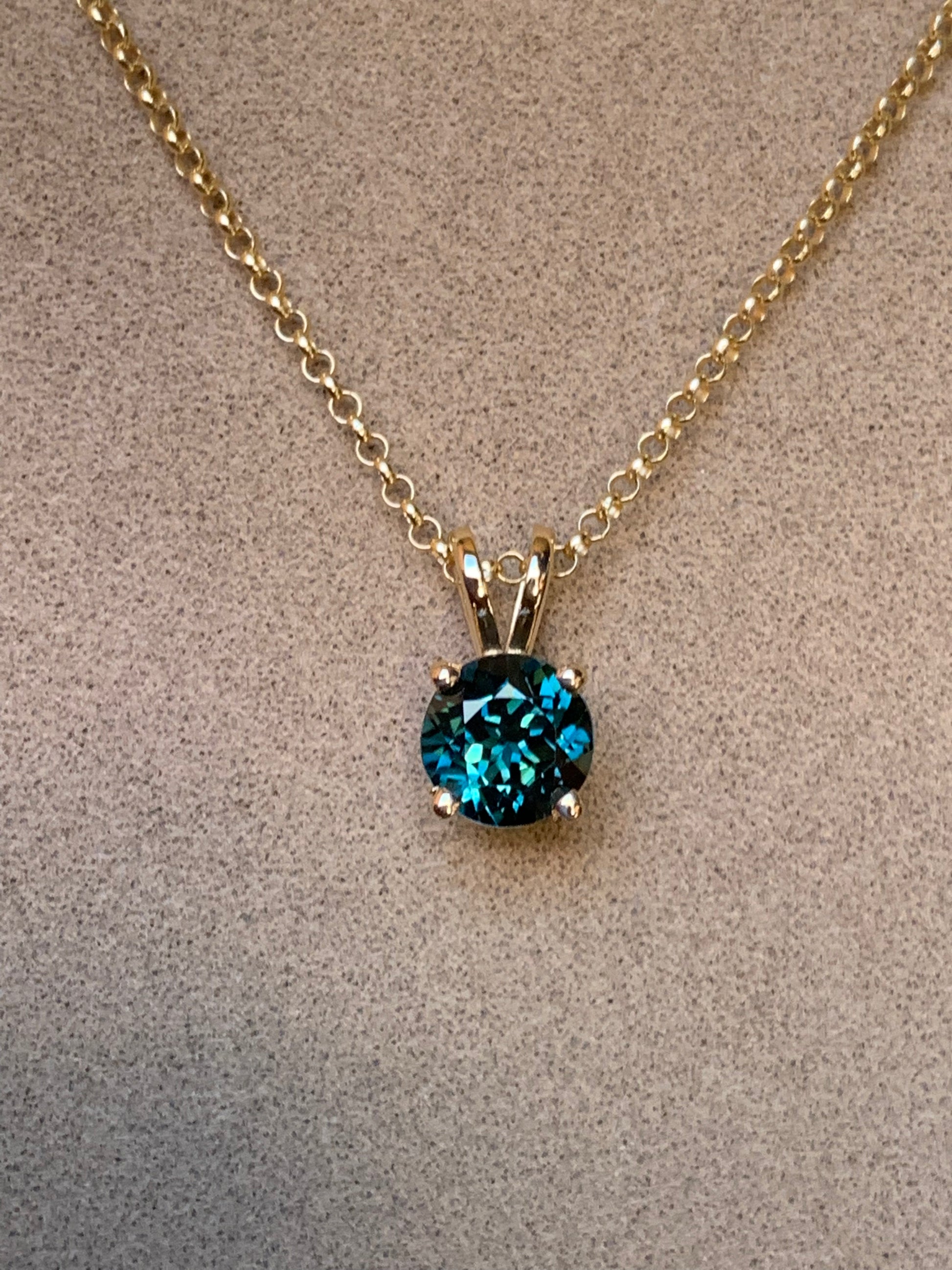 Blue Australian Sapphire Necklace