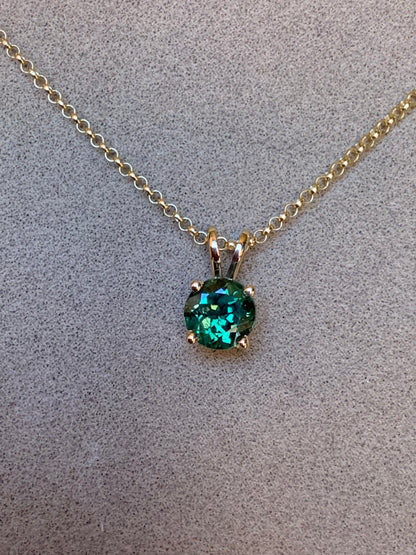 Teal Australian Sapphire Necklace