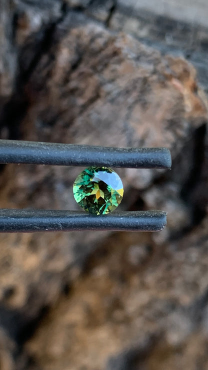 Green and yellow Australian Parti Sapphire 