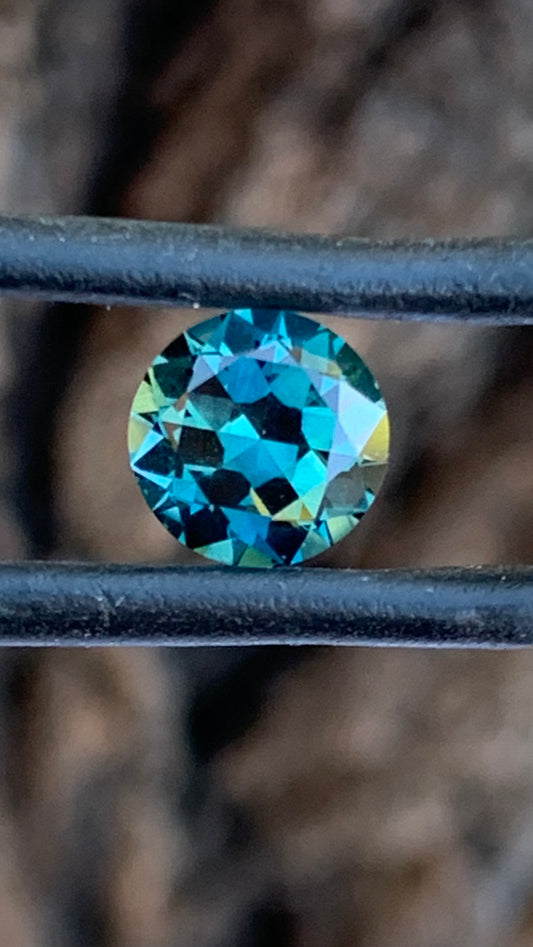 2.00ct aqua teal parti Australian sapphire from the Central Queensland Gemfields