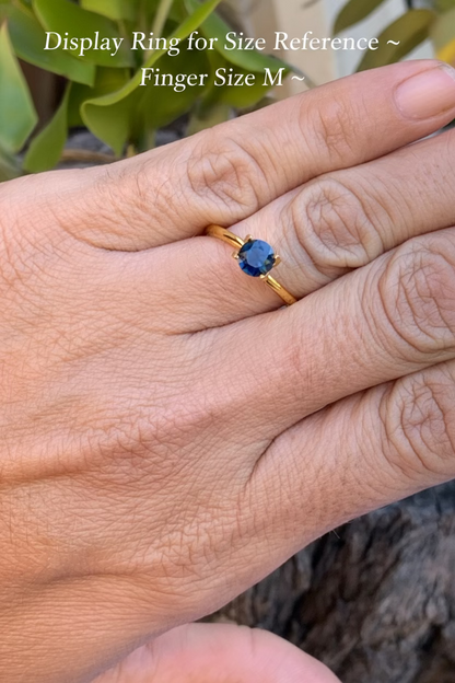 0.795ct vivid blue parti Australian sapphire with yellow colour zone from Central Queensland