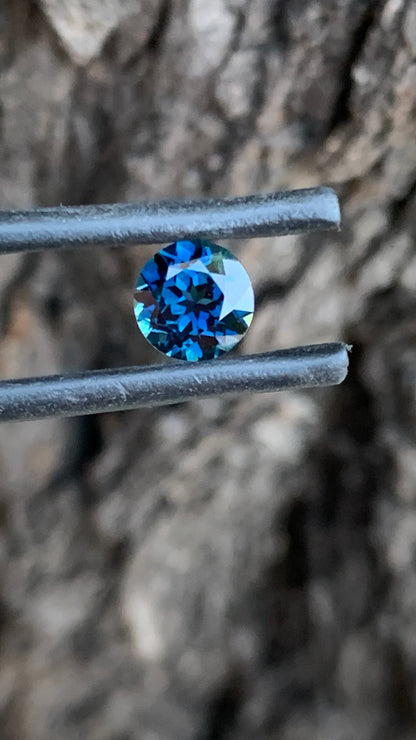 Heated eye clean Australian sapphire with intense bright blue colour